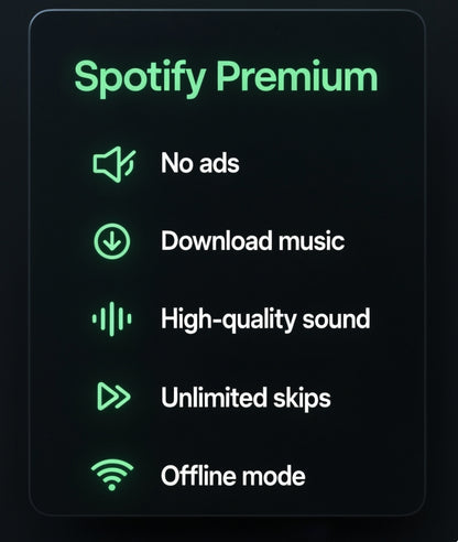 اشتراك Spotify Premium — موسيقاك بلا حدود ولا إعلانات 🎶